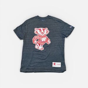 Champion Gray Short Sleeve Tee with Red Graphic